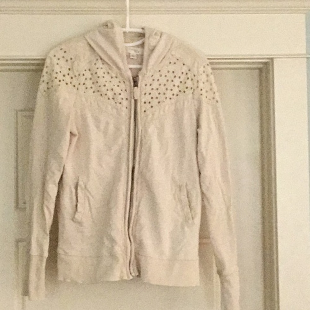 Anthropologie  hooded, zip front sweatshirt